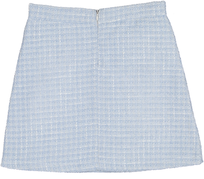 Maryland by Sal & Pimenta Girls Tweed Skirt with Bows - Blue Christmas by Maryland