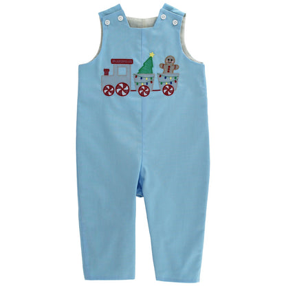 Bailey Boys Reversible Longall - Blue with Christmas Train Reverses to Golf Ball by Bailey Boys