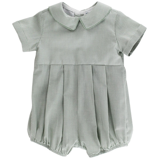 Bailey Boys Baby Boy Dressy Bubble - Celery Green Checks