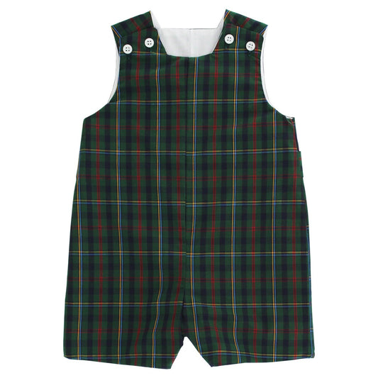 Bailey Boys Navy Blue & Green Watson Holiday Plaid Jon Jon with Tabs by Bailey Boys