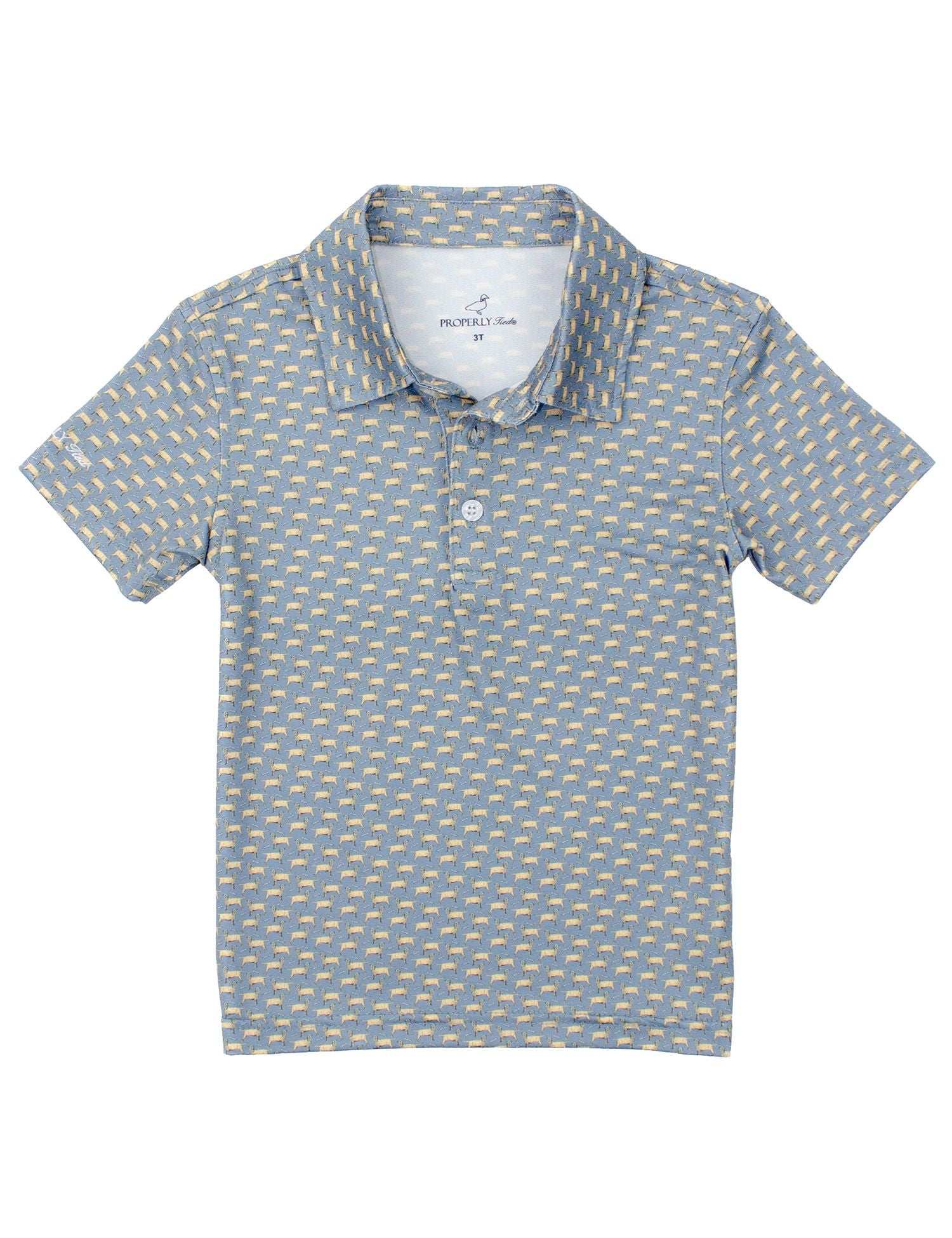 Properly Tied Boys Inlet Polo Shirt - Up Dog