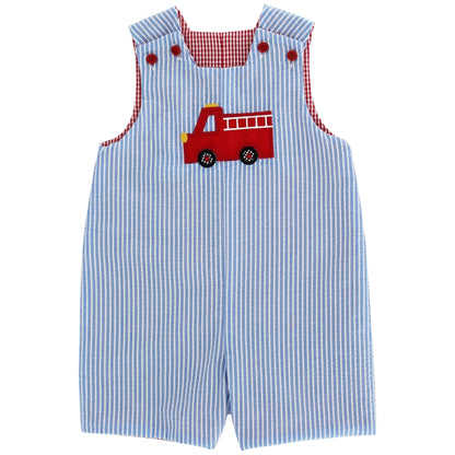 Bailey Boys Reversible Jon Jon - Red Baseball Reverses to Blue Firetruck by Bailey Boys