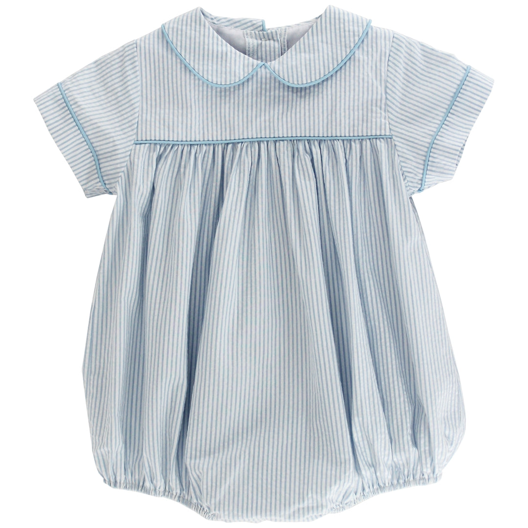 Bailey Boys Baby Blue Stripe Sunday Stroll Dressy Bubble