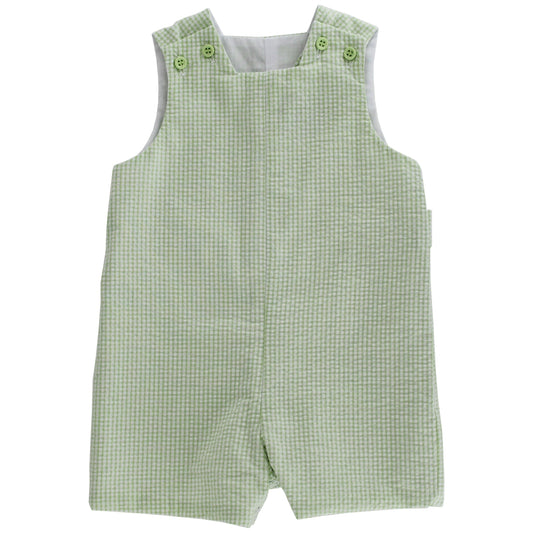 Bailey Boys Jon Jon with Tabs - Grass Green Seersucker by Bailey Boys