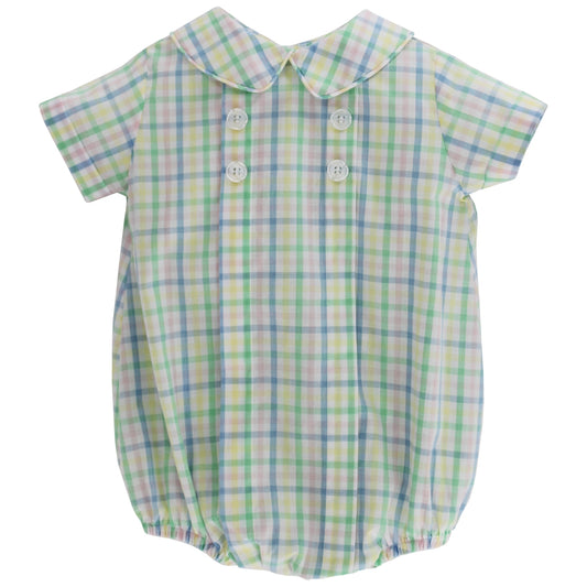 Bailey Boys Baby Dressy Bubble with Collar - Harlow Pastel Plaid by Bailey Boys
