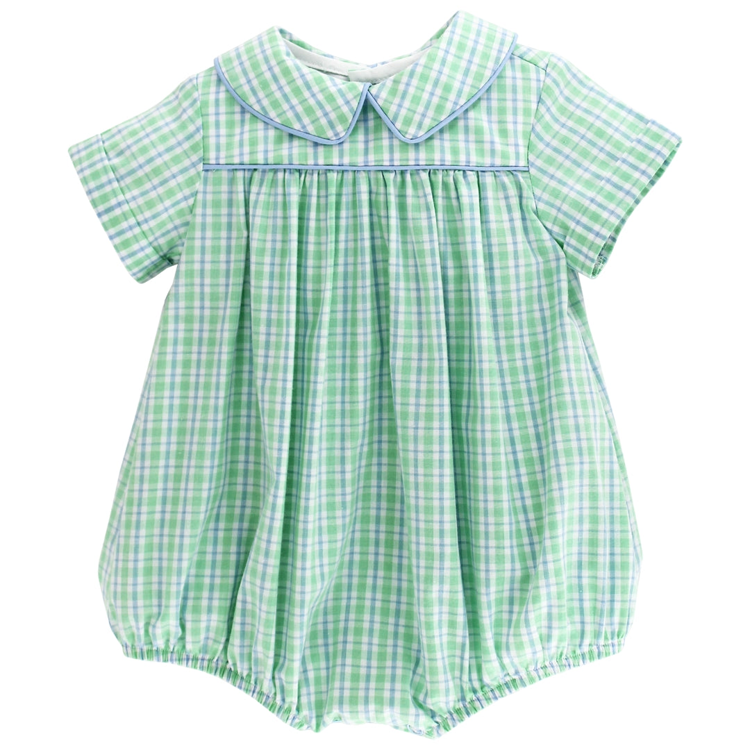 Bailey Boys Baby Dressy Bubble - Bridgewater Green & Blue Plaid by Bailey Boys
