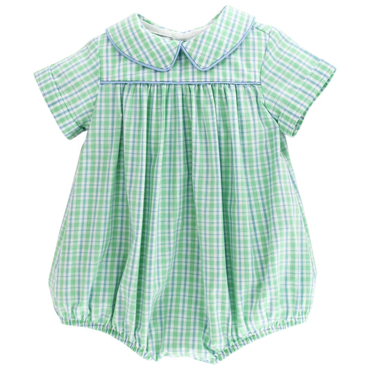 Bailey Boys Baby Dressy Bubble - Bridgewater Green & Blue Plaid by Bailey Boys