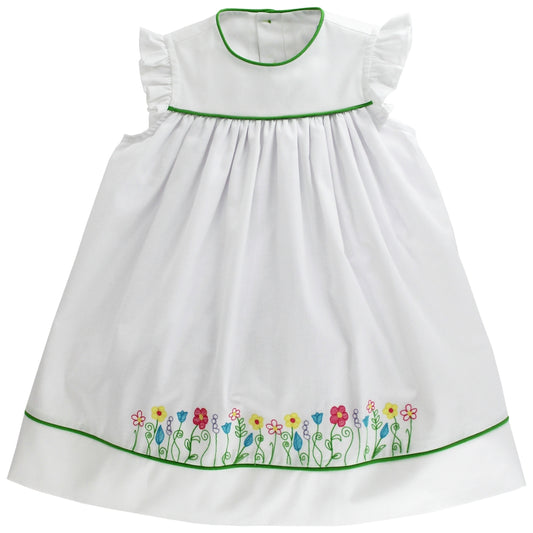 Bailey Boys Toddler Girls White Spring Fling Floral Embroidery Dress by Bailey Boys