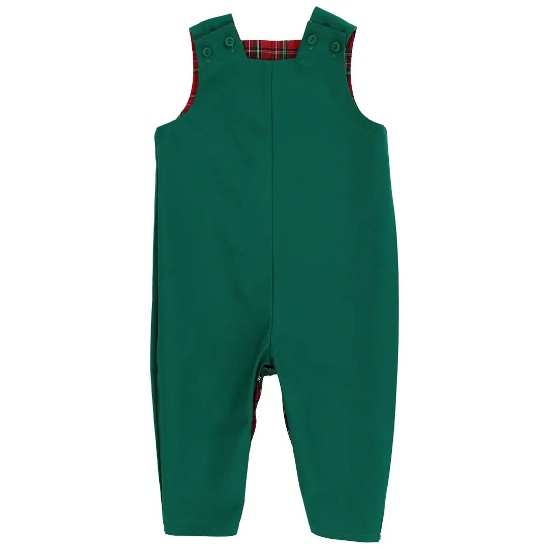 Bailey Boys Red Holiday Plaid Tartan Longall - Christmas Tree Reverses to Green Cord