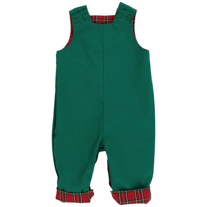 Bailey Boys Red Holiday Plaid Tartan Longall - Christmas Tree Reverses to Green Cord by Bailey Boys