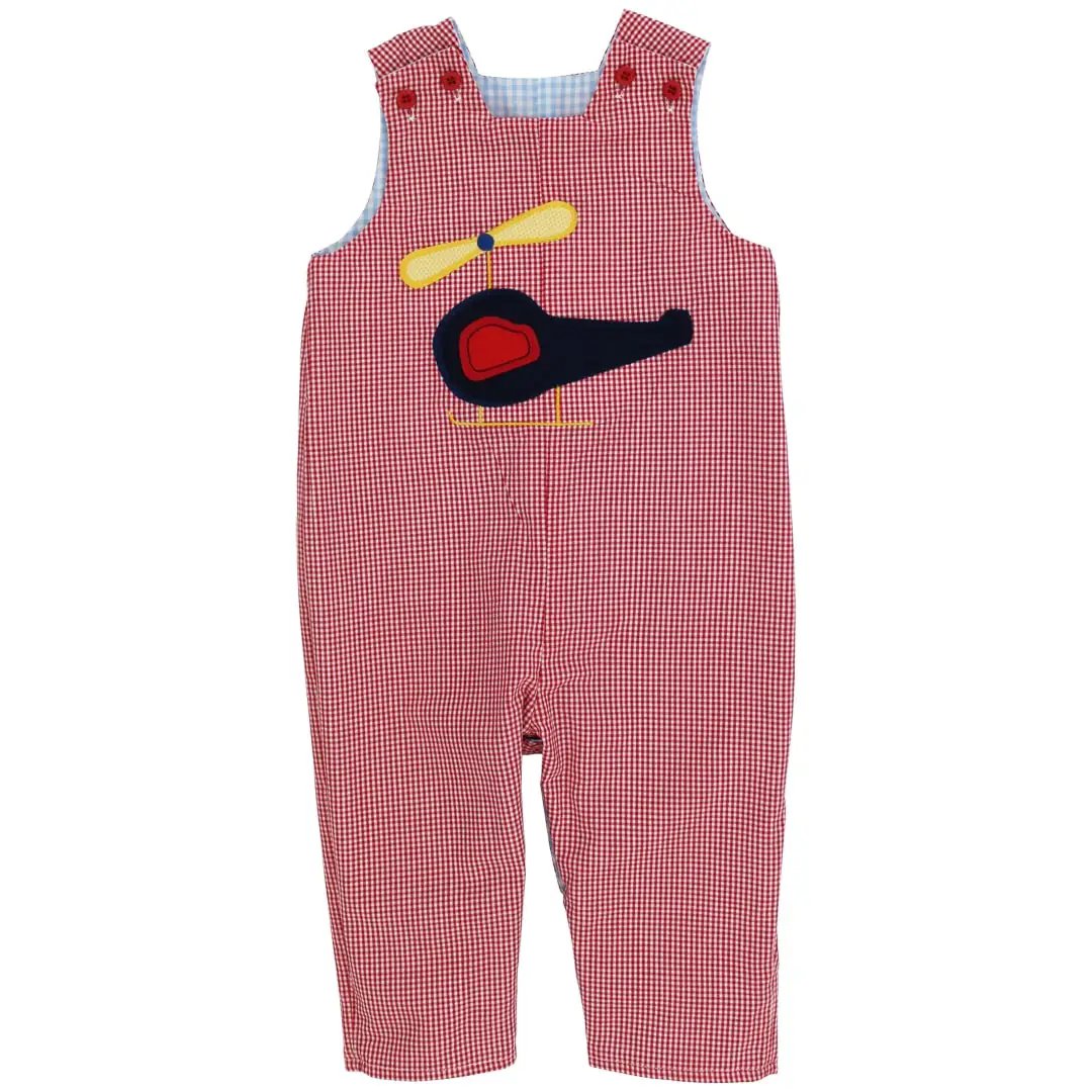 Bailey Boys Light Blue Reversible Santa Face Longall - Reverses to Red Helicopter by Bailey Boys