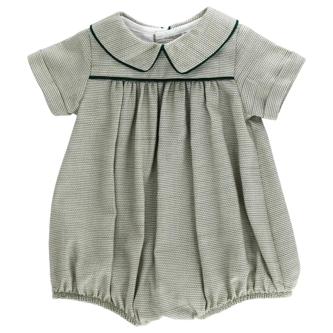 Bailey Boys Basil Green Dressy Baby Bubble with Collar by Bailey Boys