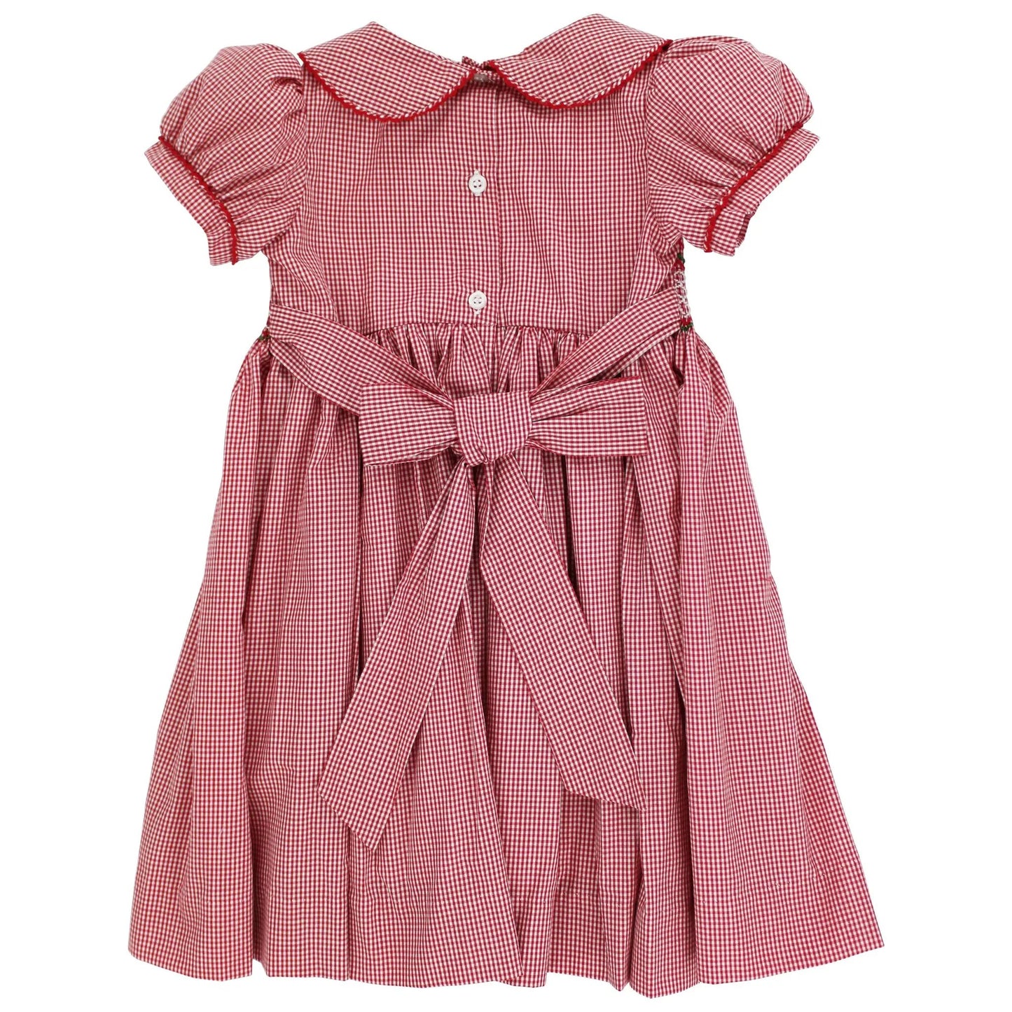 Bailey Boys Girls Red Check Smocked Bodice Christmas Dress by Bailey Boys