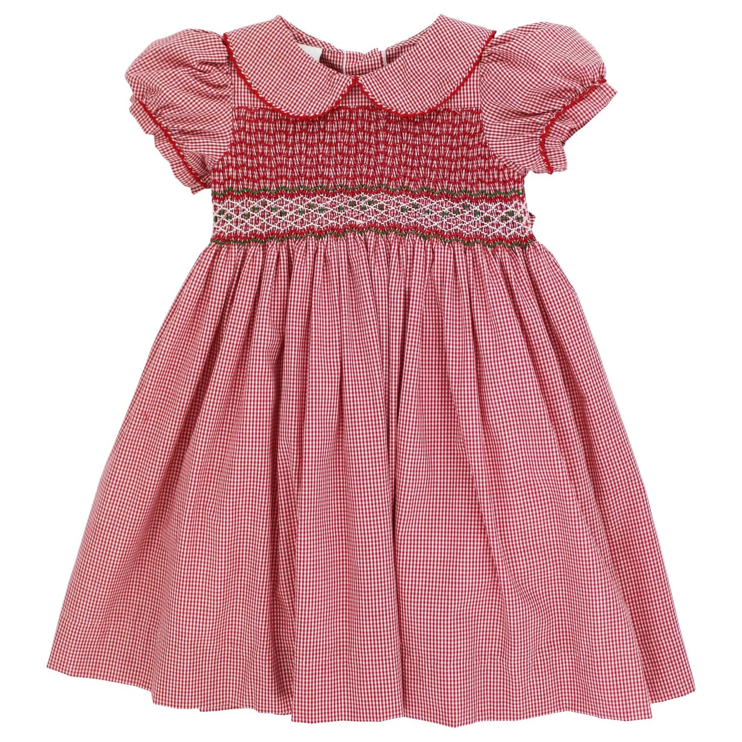 Bailey Boys Girls Red Check Smocked Bodice Christmas Dress by Bailey Boys