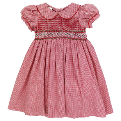 Bailey Boys Girls Red Check Smocked Bodice Christmas Dress by Bailey Boys
