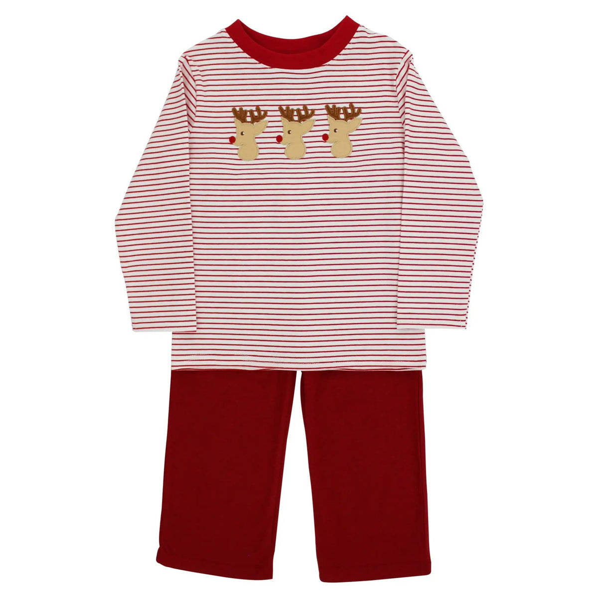 Bailey Boys Buddies Red Striped Reindeer Shirt with Pants by Bailey Boys