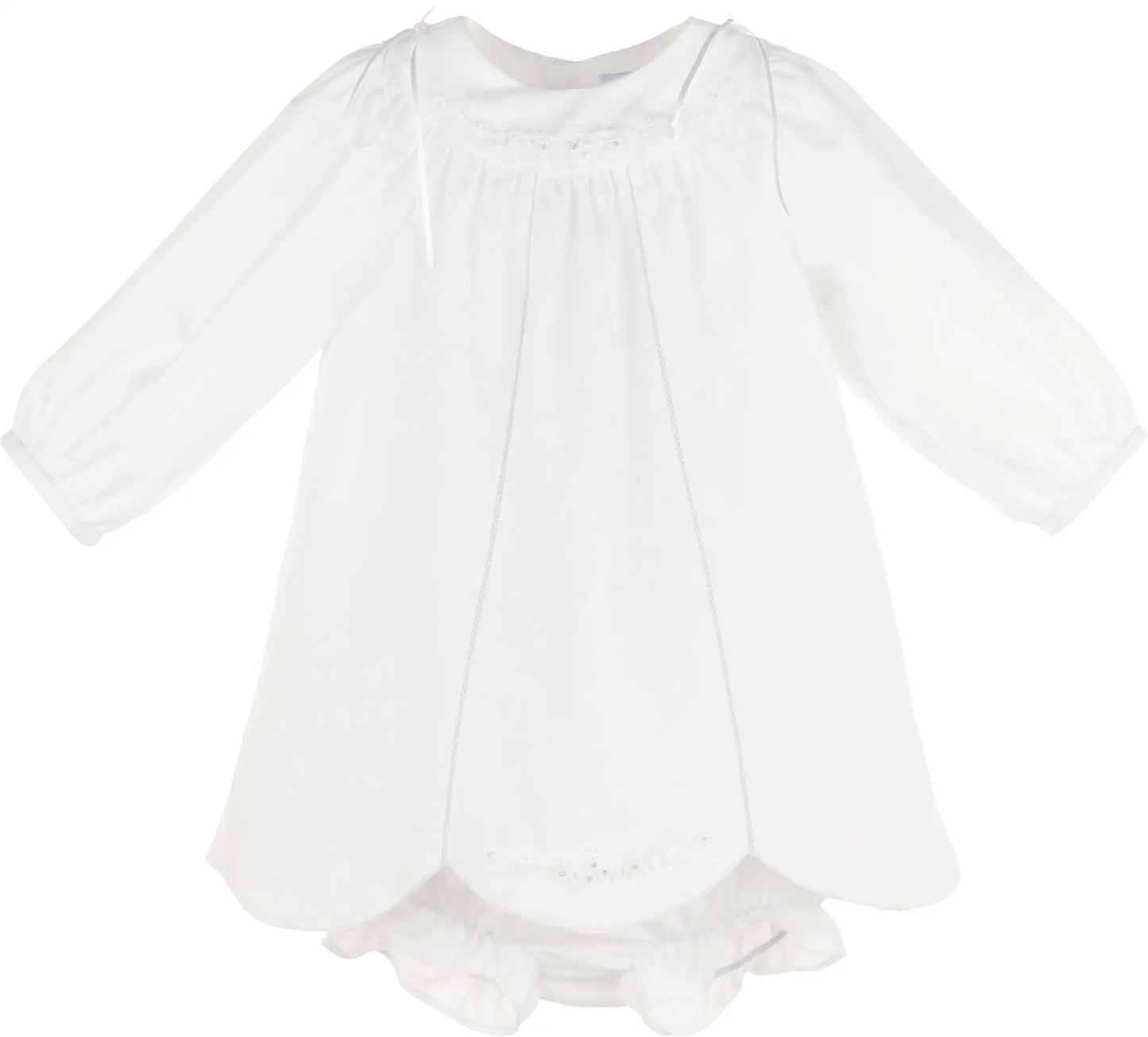 Luli & Me Girls Welcome Home Waves Dress - White