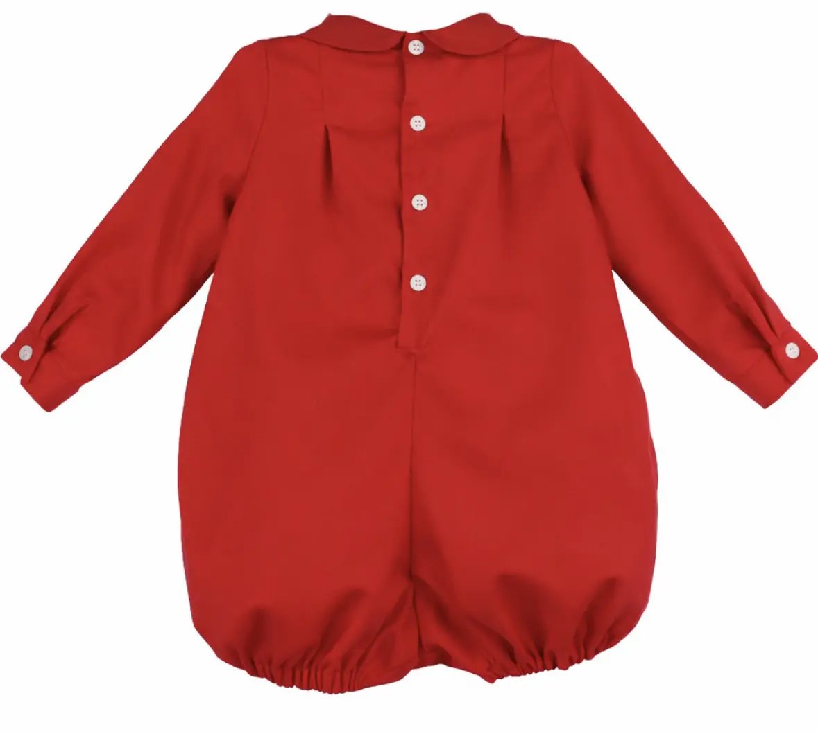 Luli & Me Boys Welcome Home Smocked Bubble - Red