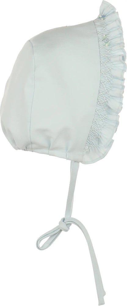 Luli & Me Girls Classic Smock Bishop Set - Blue