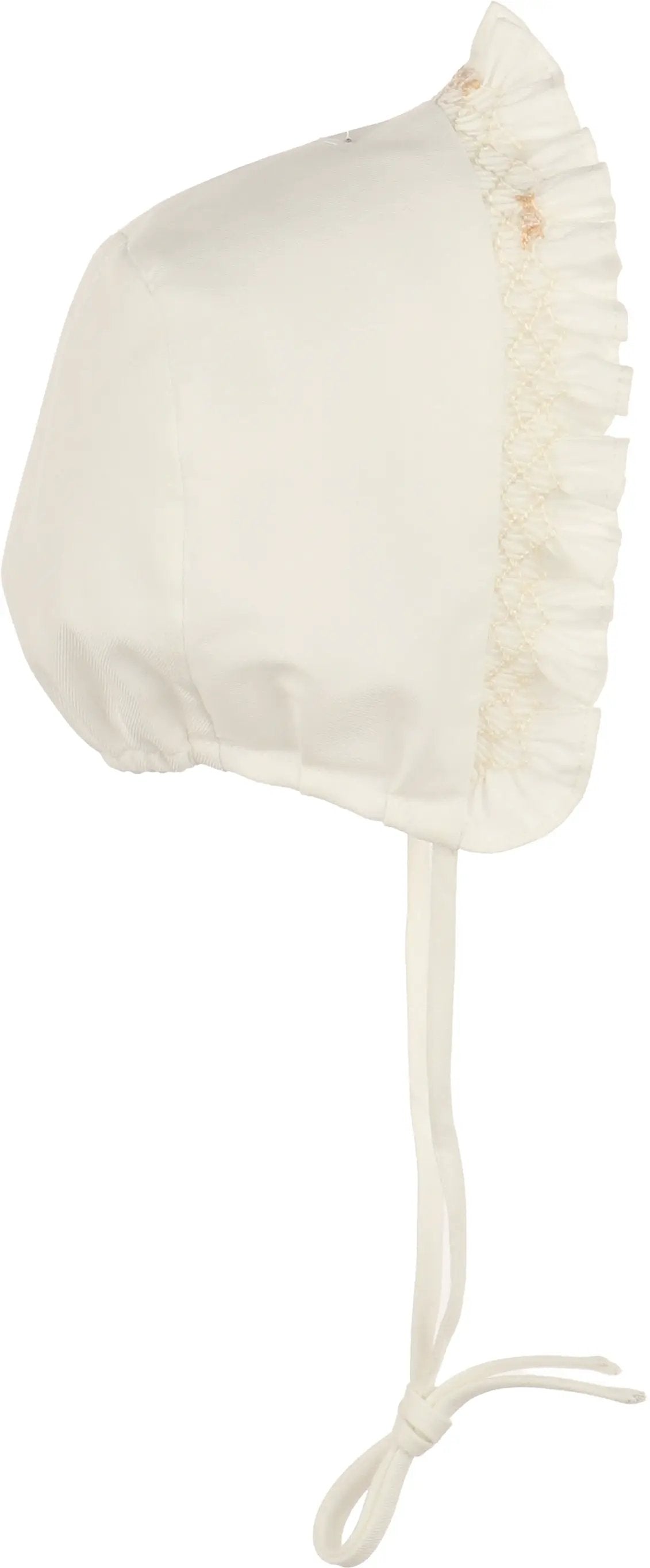 Luli & Me Girls Classic Smock Bishop Set - Ivory