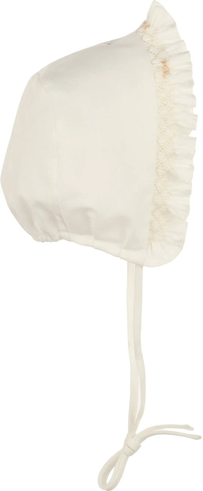 Luli & Me Girls Classic Smock Bishop Set - Ivory
