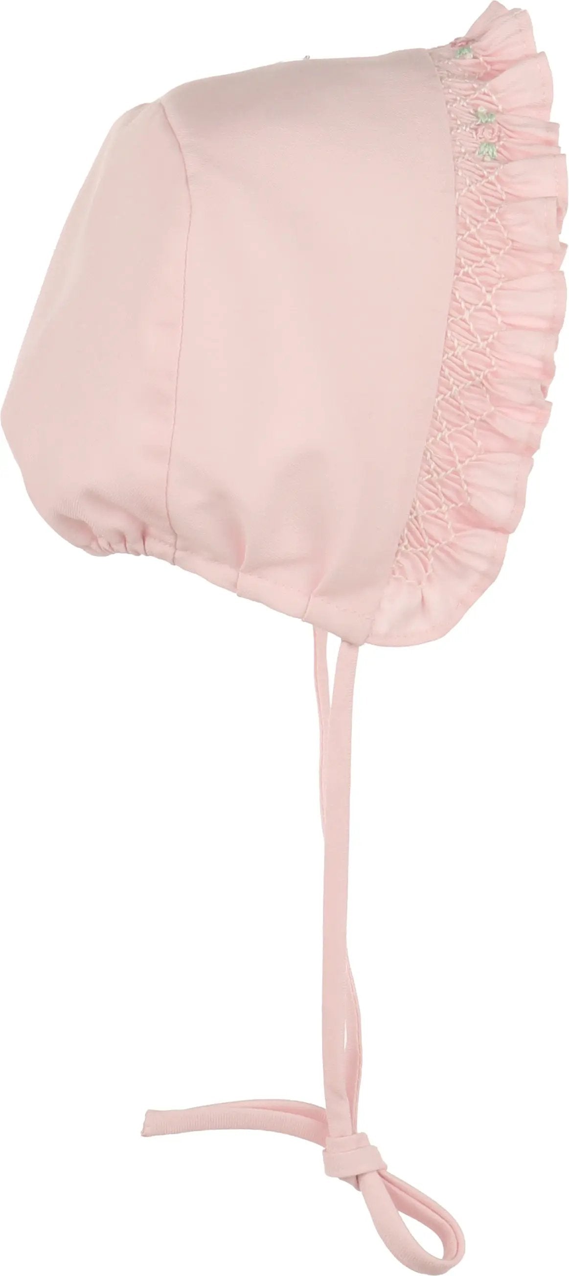 Luli & Me Girls Classic Smock Bishop Set - Pink