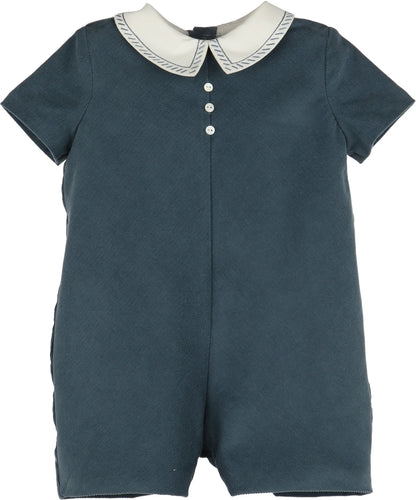 Luli & Me Boys Cozy Corduroy Bubble - Blue
