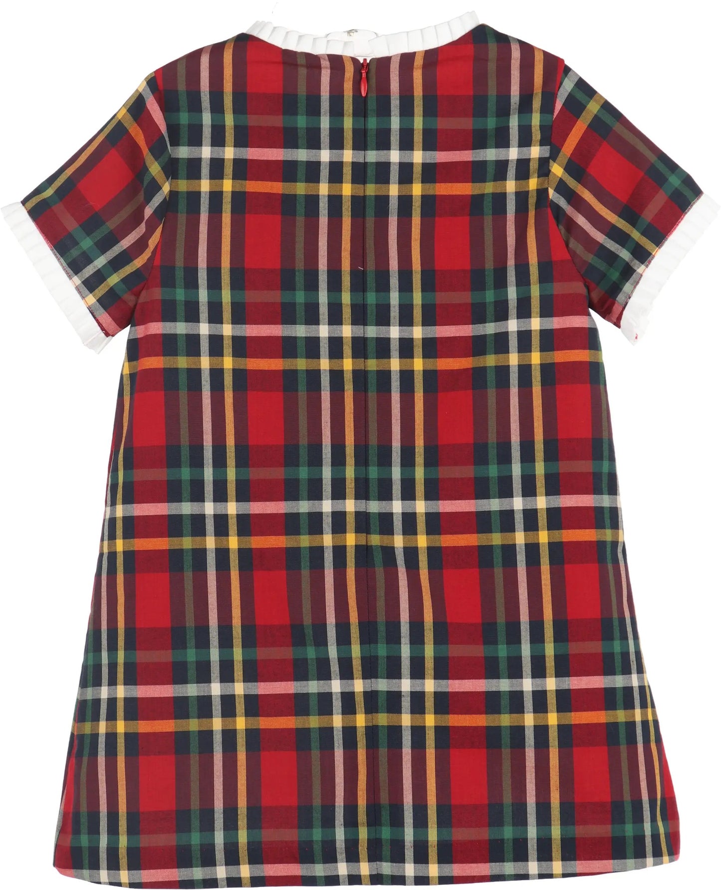 Luli & Me Girls Red Holiday Plaid Christmas Dress - A-Line Style by Luli & Me