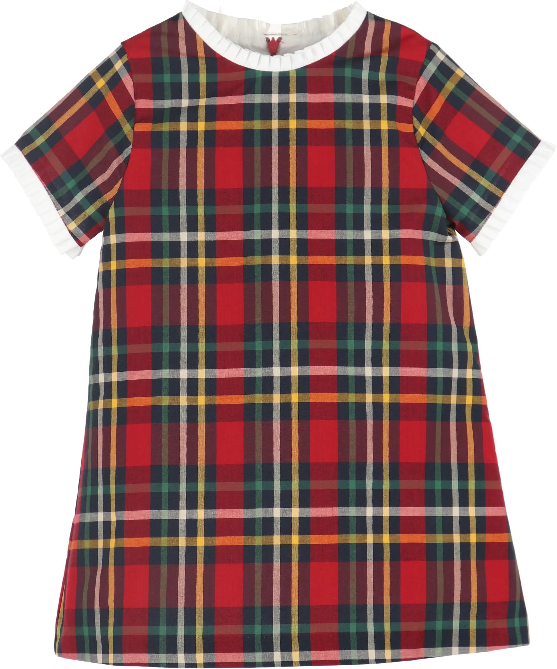Luli & Me Girls Red Holiday Plaid Christmas Dress - A-Line Style