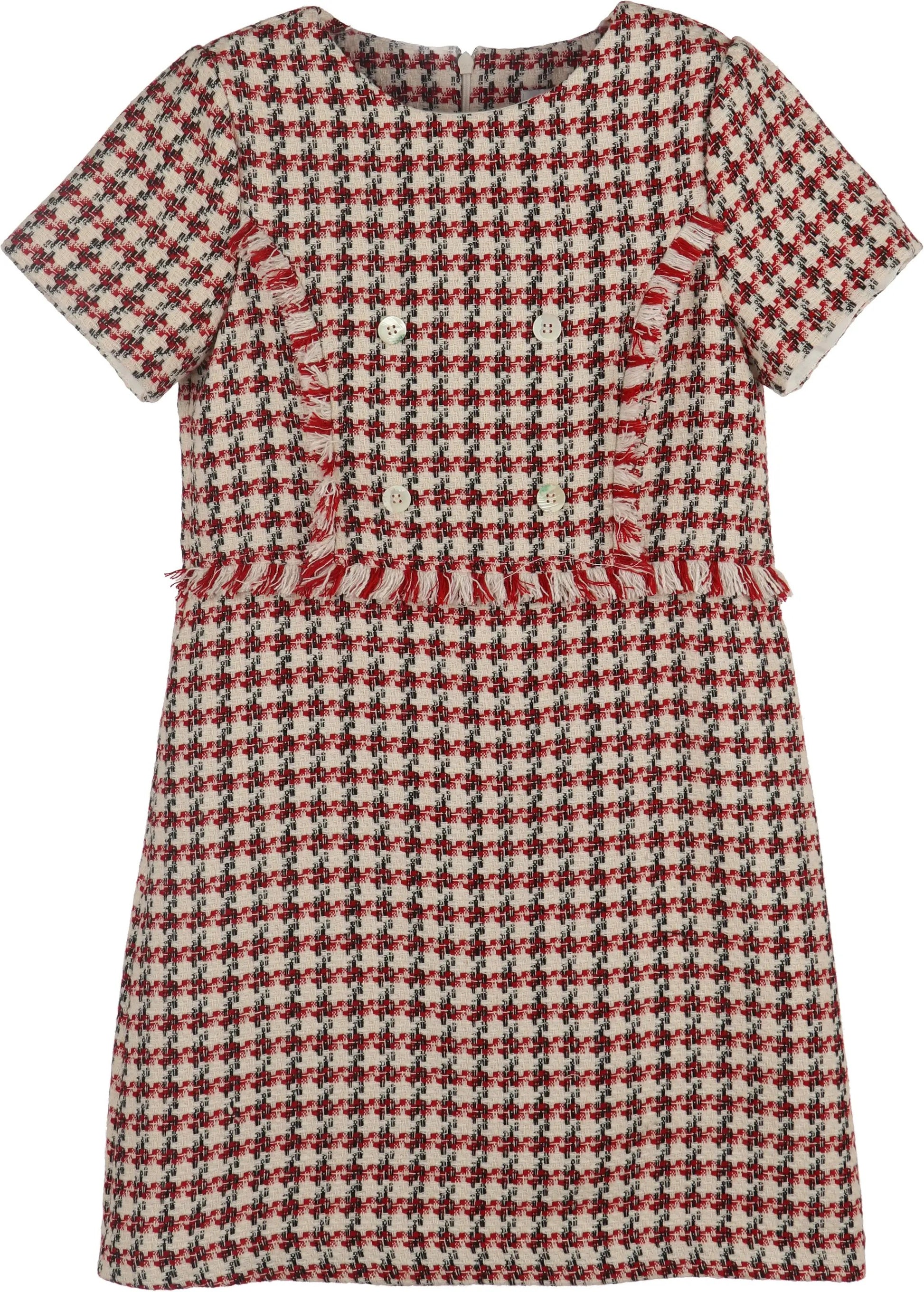 Luli & Me by Casero Girls Red Tweed Christmas Princess Dress