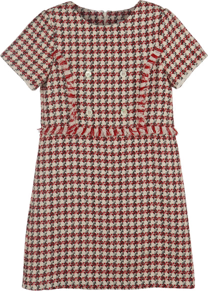 Luli & Me by Casero Girls Red Tweed Christmas Princess Dress by Luli & Me
