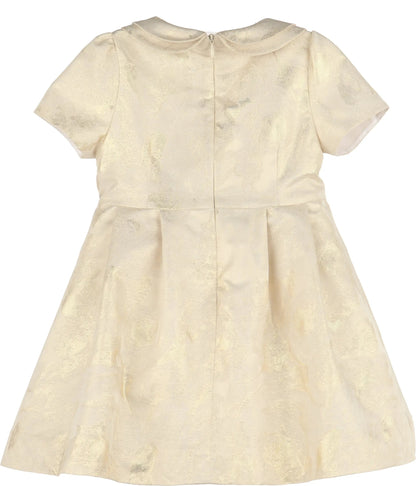 Luli & Me by Casero Girls Golden Flowers Dress with Collar by Luli & Me
