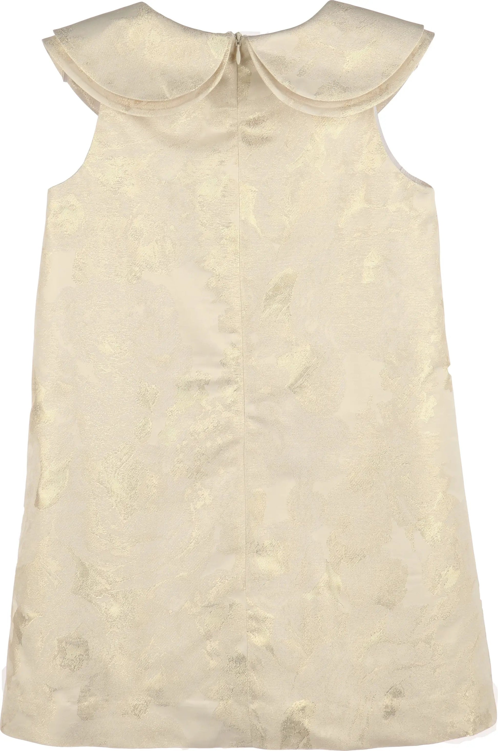 Luli & Me by Casero Girls Sleeveless Golden Flowers A-Line Dress