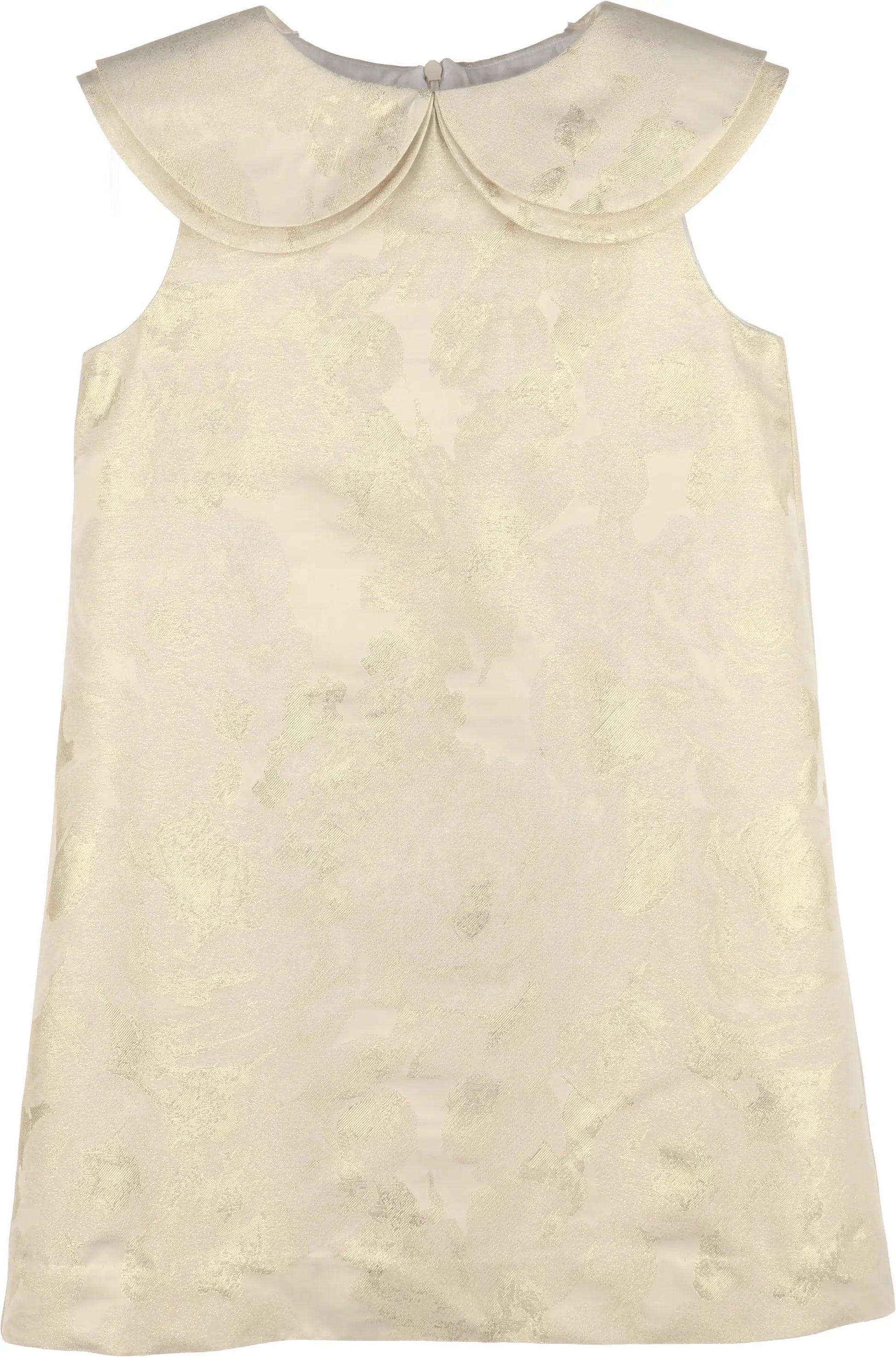 Luli & Me by Casero Girls Sleeveless Golden Flowers A-Line Dress