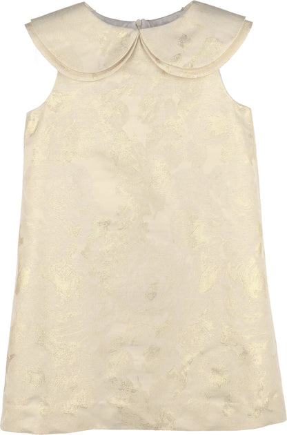 Luli & Me by Casero Girls Sleeveless Golden Flowers A-Line Dress by Luli & Me