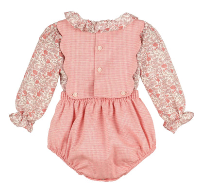Sophie & Lucas Girls Pink Rosewood Winter Bubble with Bows & Blouse by Sophie & Lucas