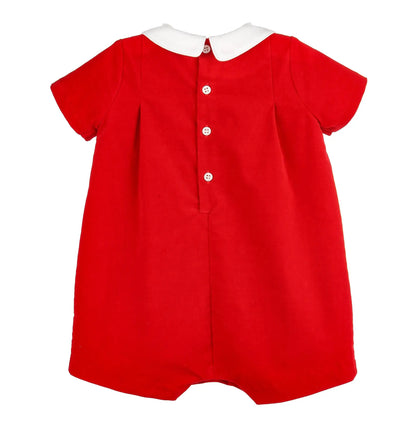 Sophie & Lucas Baby Boys Good Tidings Bubble - Red by Best Dressed Child