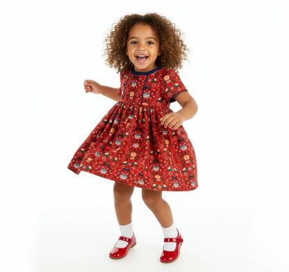 Sophie & Lucas Girls Red Santa's Sweetheart Dress by Sophie & Lucas