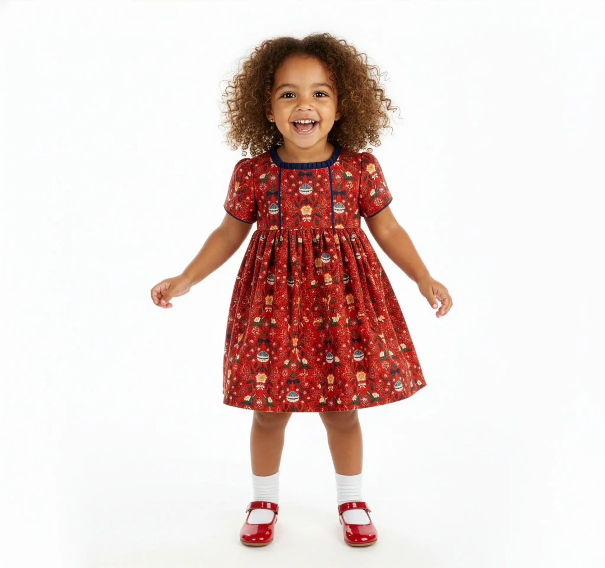 Sophie & Lucas Girls Red Santa's Sweetheart Dress