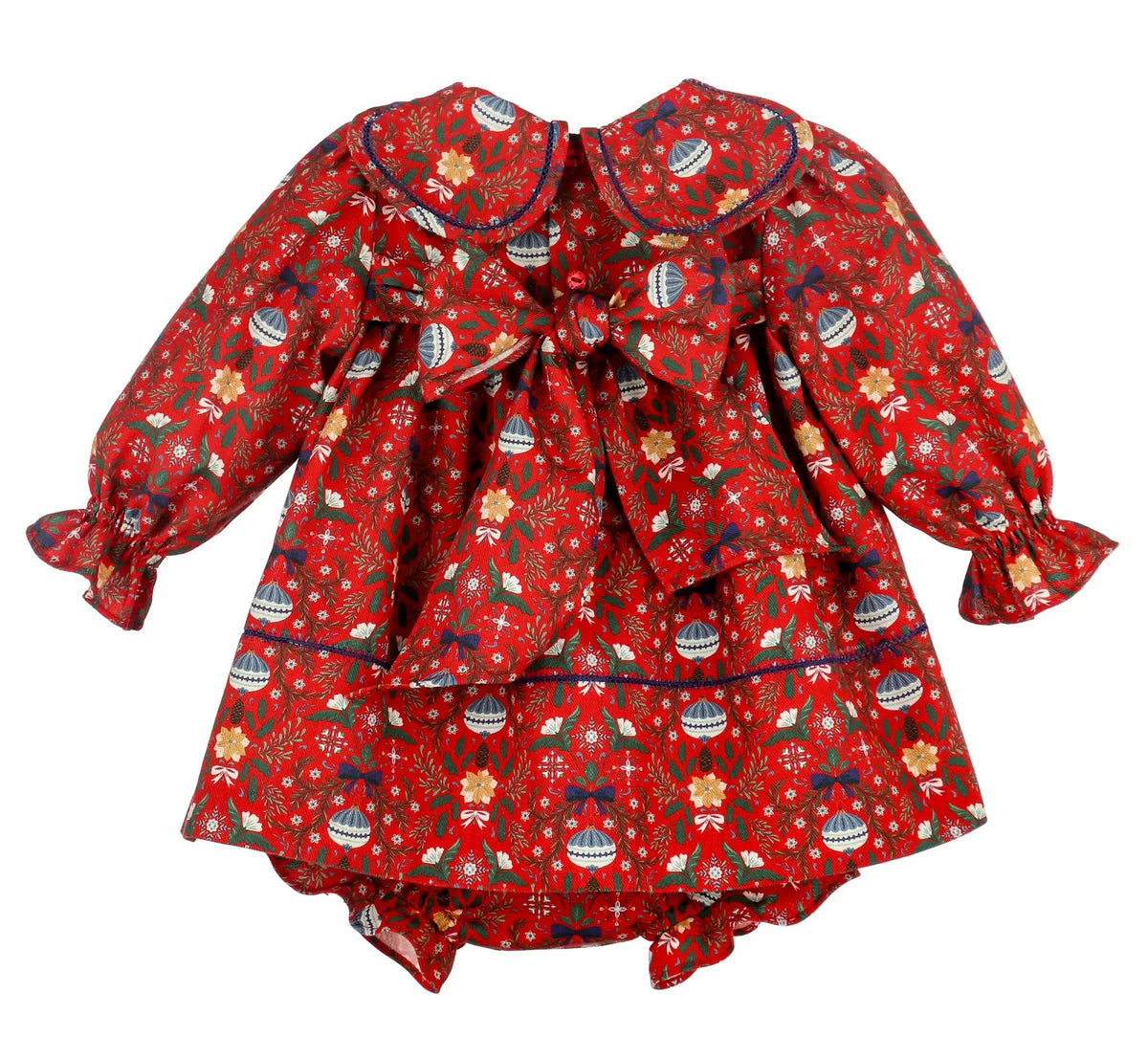 Sophie & Lucas Girls Red Santa's Sweetheart Dress - Petal Collar - Bow in Back by Sophie & Lucas
