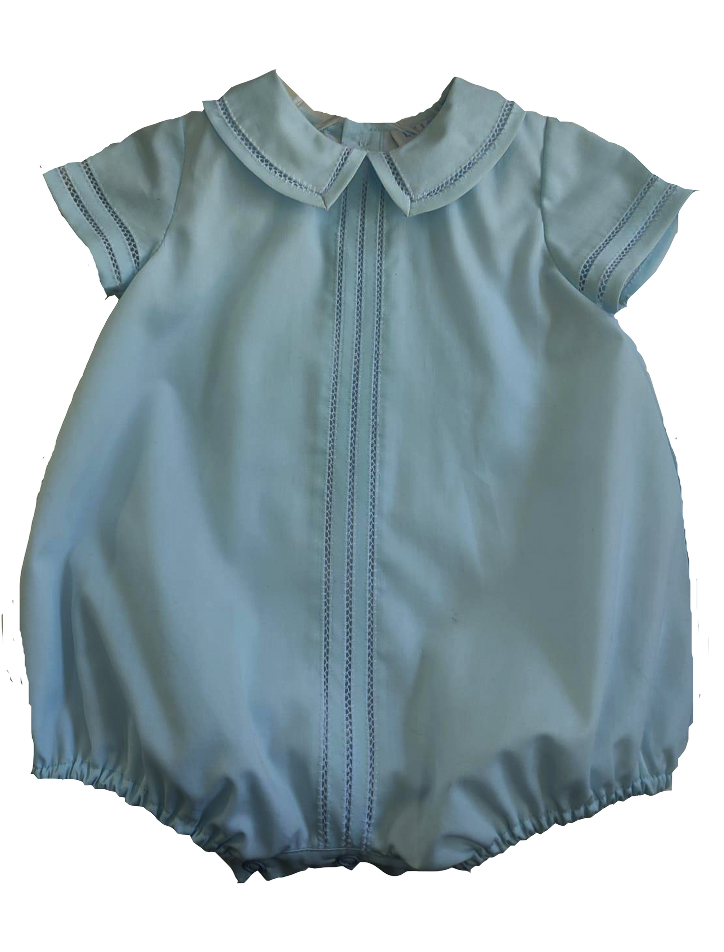 Luli & Me Baby Boys Bubble with Collar - Light Blue by Luli & Me