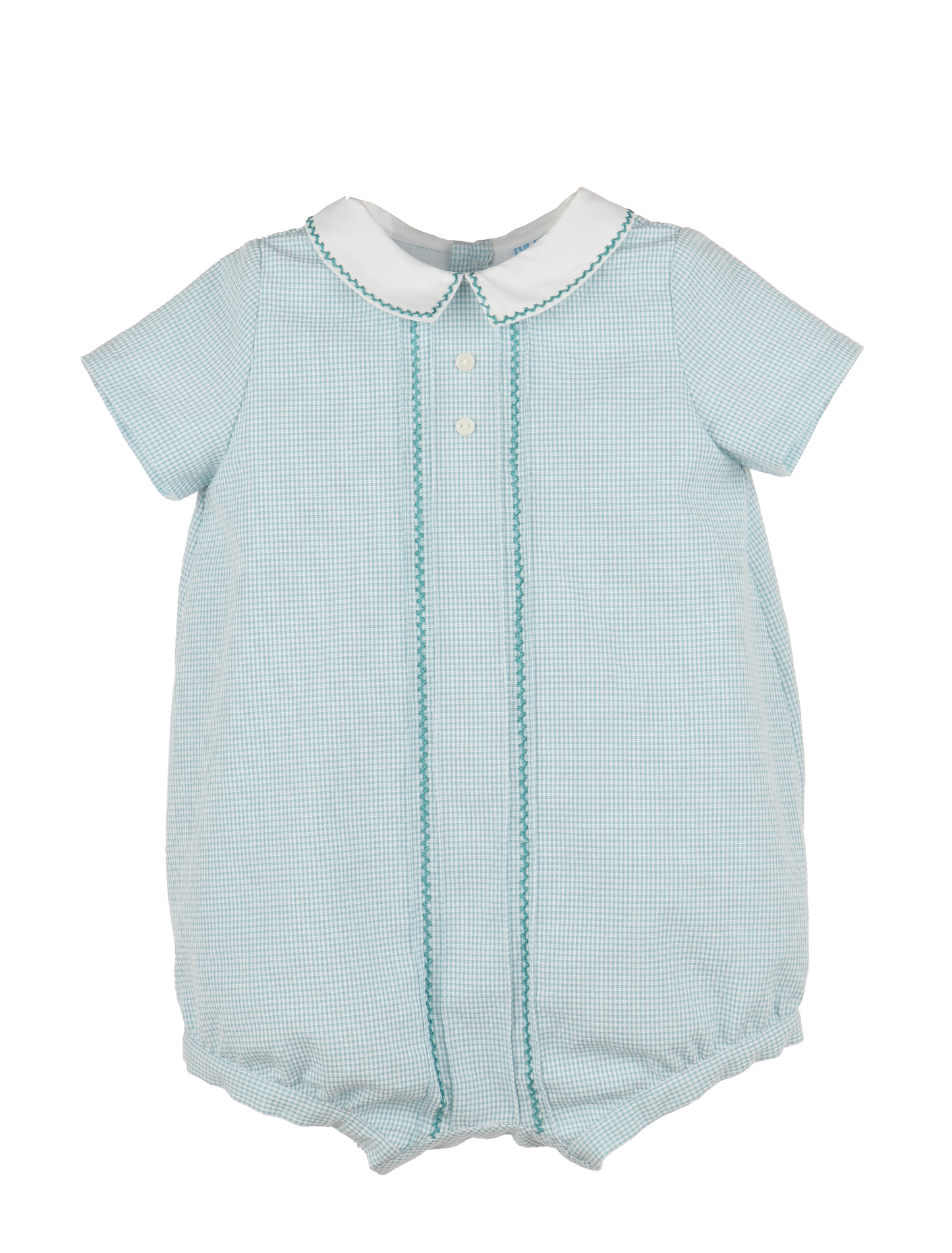Luli & Me Baby Boys Sea Blue Bubble - White Collar by Luli & Me