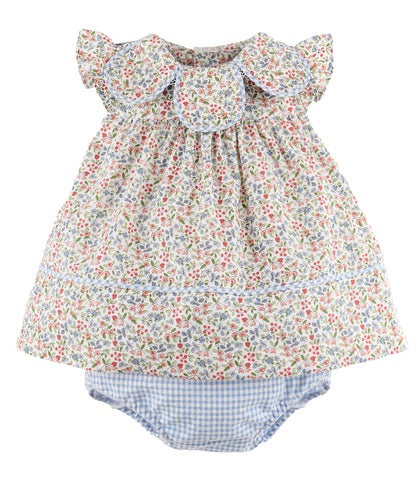 Sophie & Lucas Girls Americana Floral Print Petal Collar Dress by Sophie & Lucas