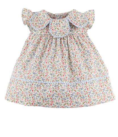 Sophie & Lucas Girls Americana Floral Print Petal Collar Dress by Sophie & Lucas