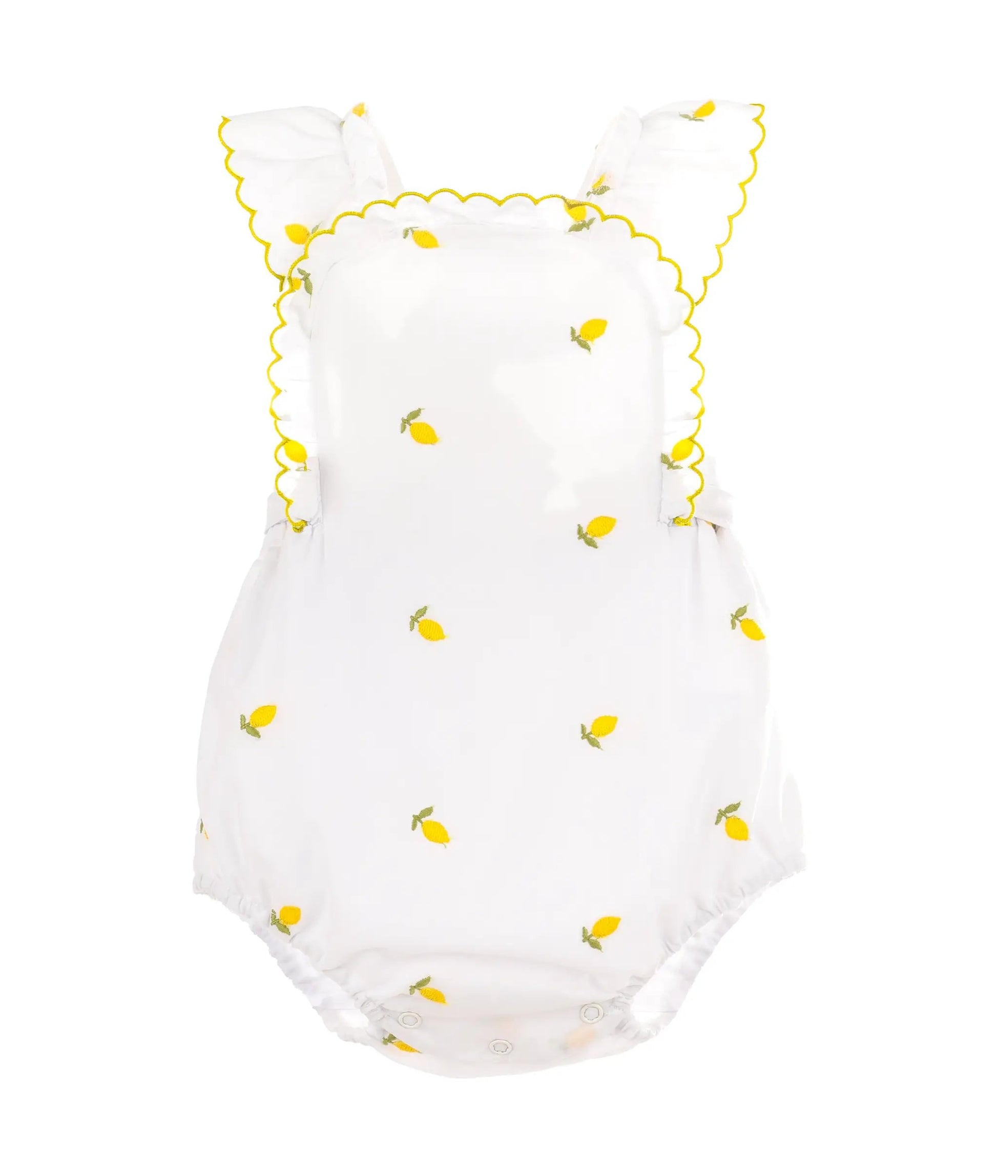 Sophie & Lucas Girls Yellow Lemons Broderie Bubble