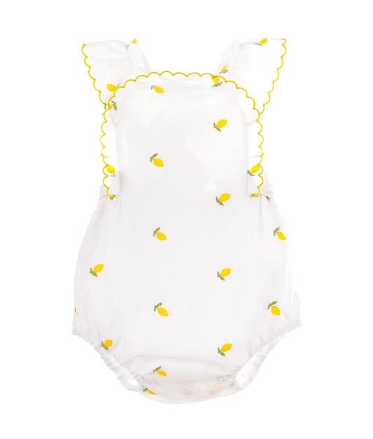 Sophie & Lucas Girls Yellow Lemons Broderie Bubble by Sophie & Lucas