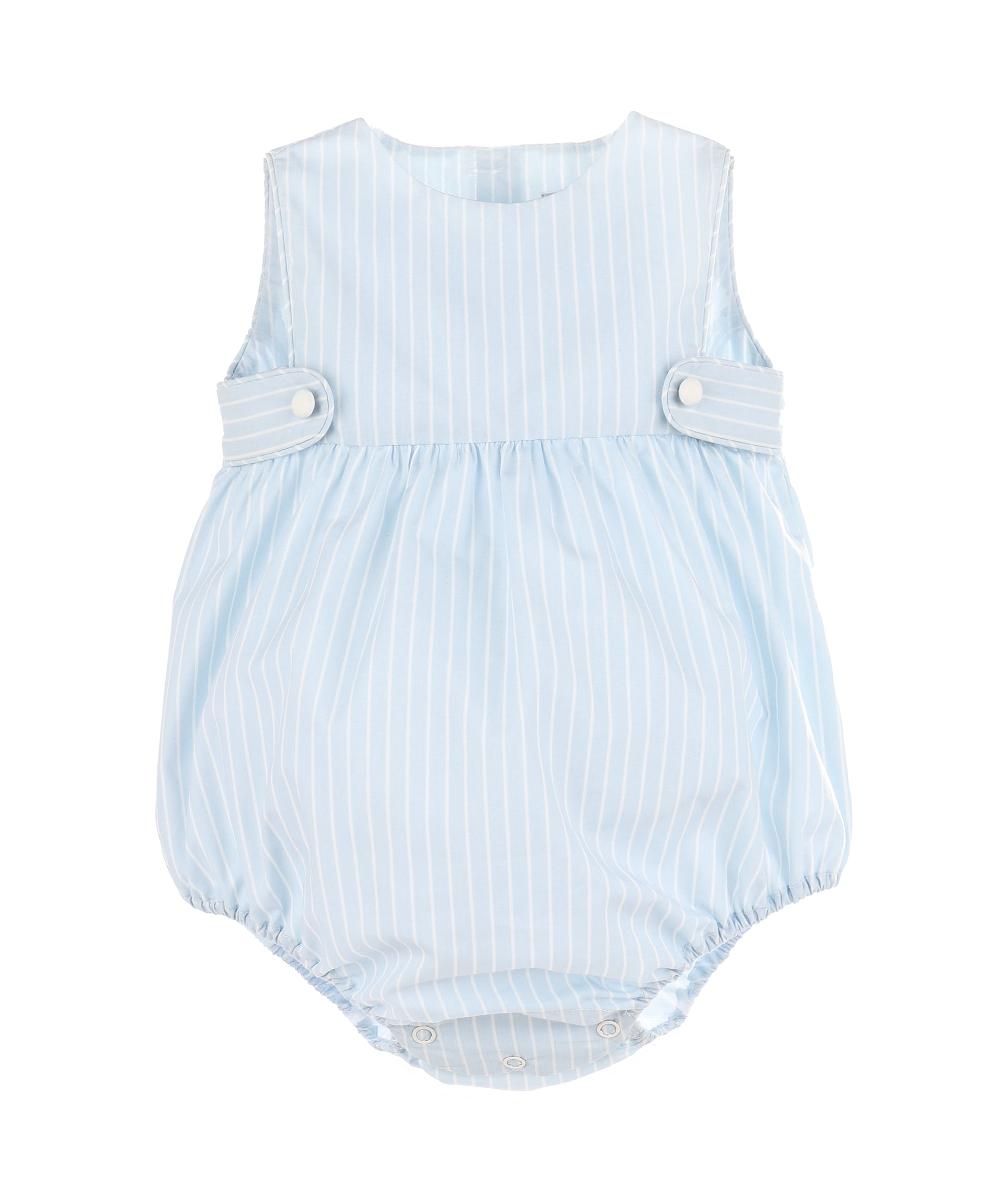 Sophie & Lucas Baby Boys Blue Stripe Seaside Bubble with Tabs