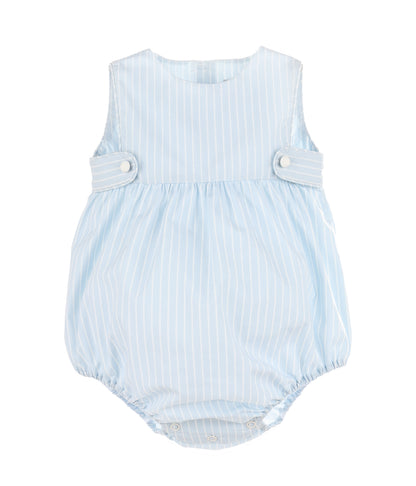 Sophie & Lucas Baby Boys Blue Stripe Seaside Bubble with Tabs by Sophie & Lucas