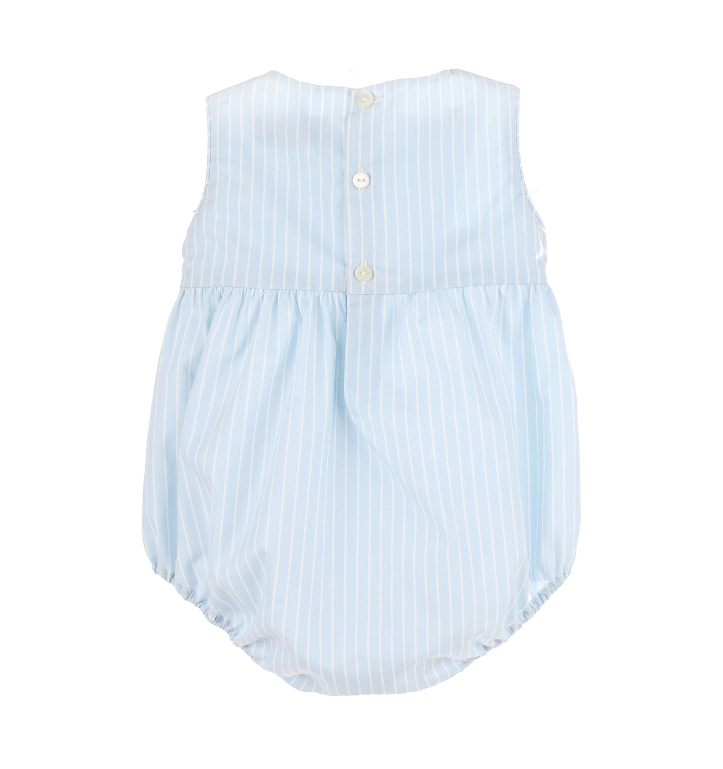 Sophie & Lucas Baby Boys Blue Stripe Seaside Bubble with Tabs by Sophie & Lucas