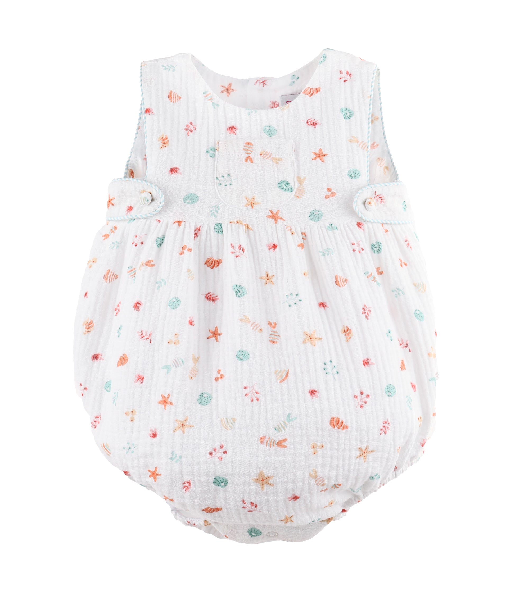 Sophie & Lucas Baby Boys Rosemary Beach Print Bubble